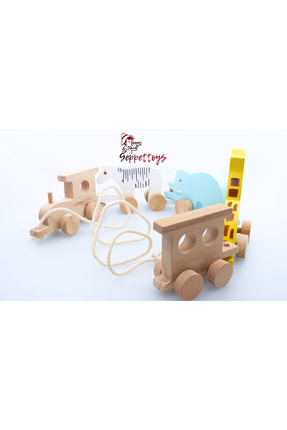 Geppettoys Sirk Treni Ahşap Oyuncak Tren