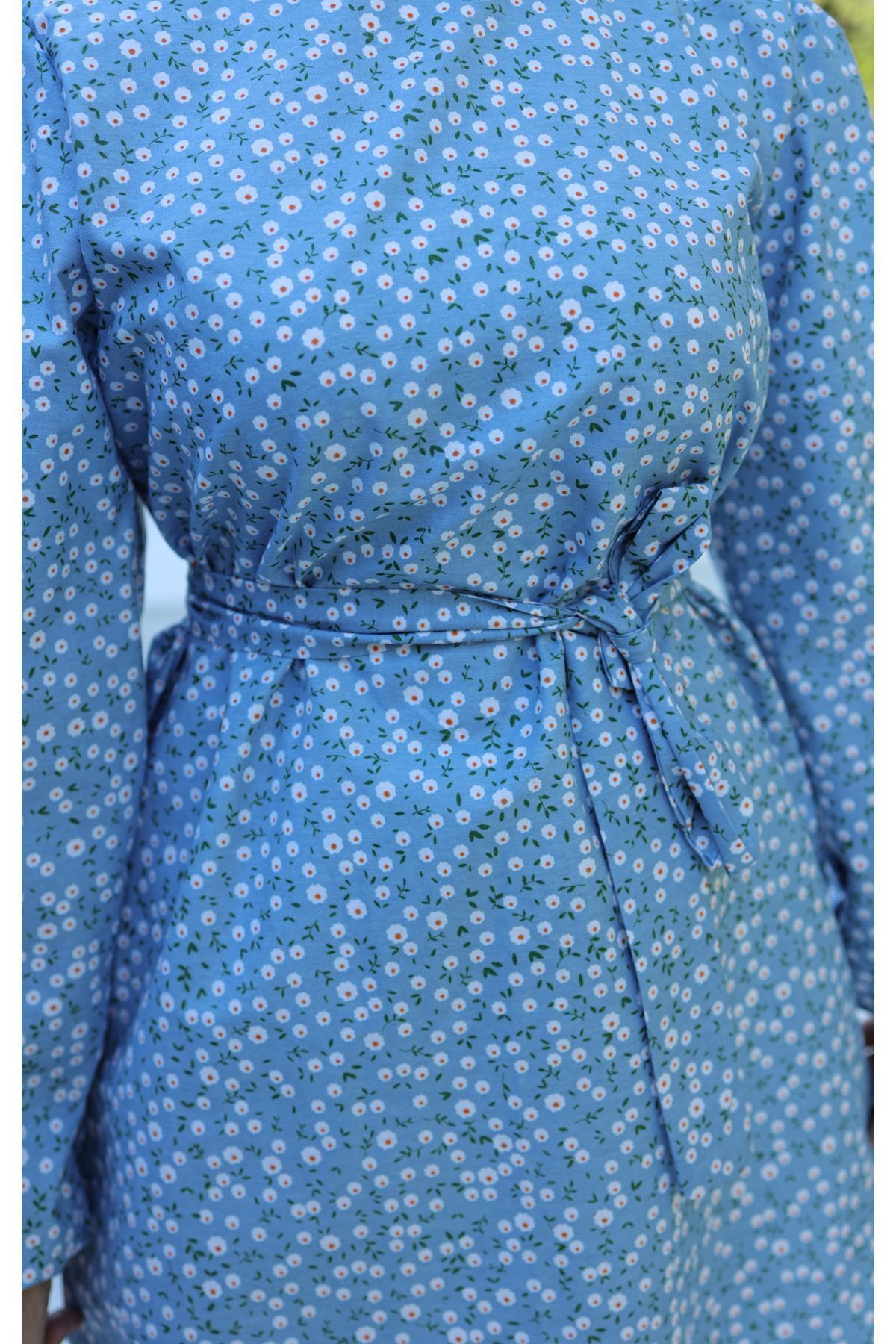 M&M Giyim Store-Blue Patterned Tunic - 20275.1778. 3