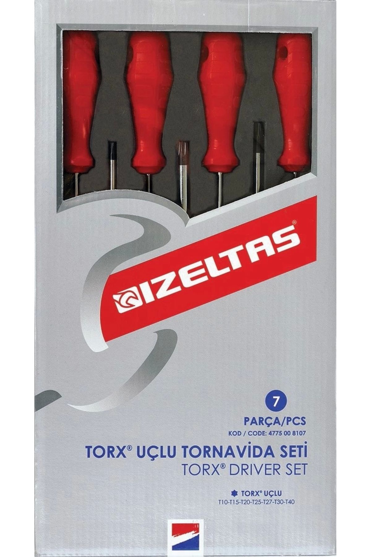 İzeltaş İzeltaş 4775008107 Torx Uçlu Tornavida Takımı 7 Parça