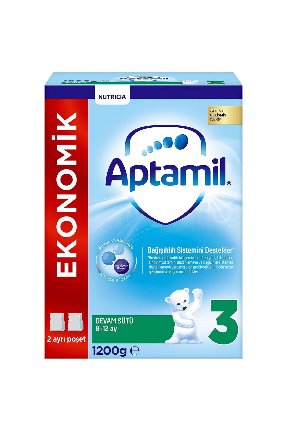 Aptamil 3 Bebek Devam Sütü 9-12 Ay 1200gr