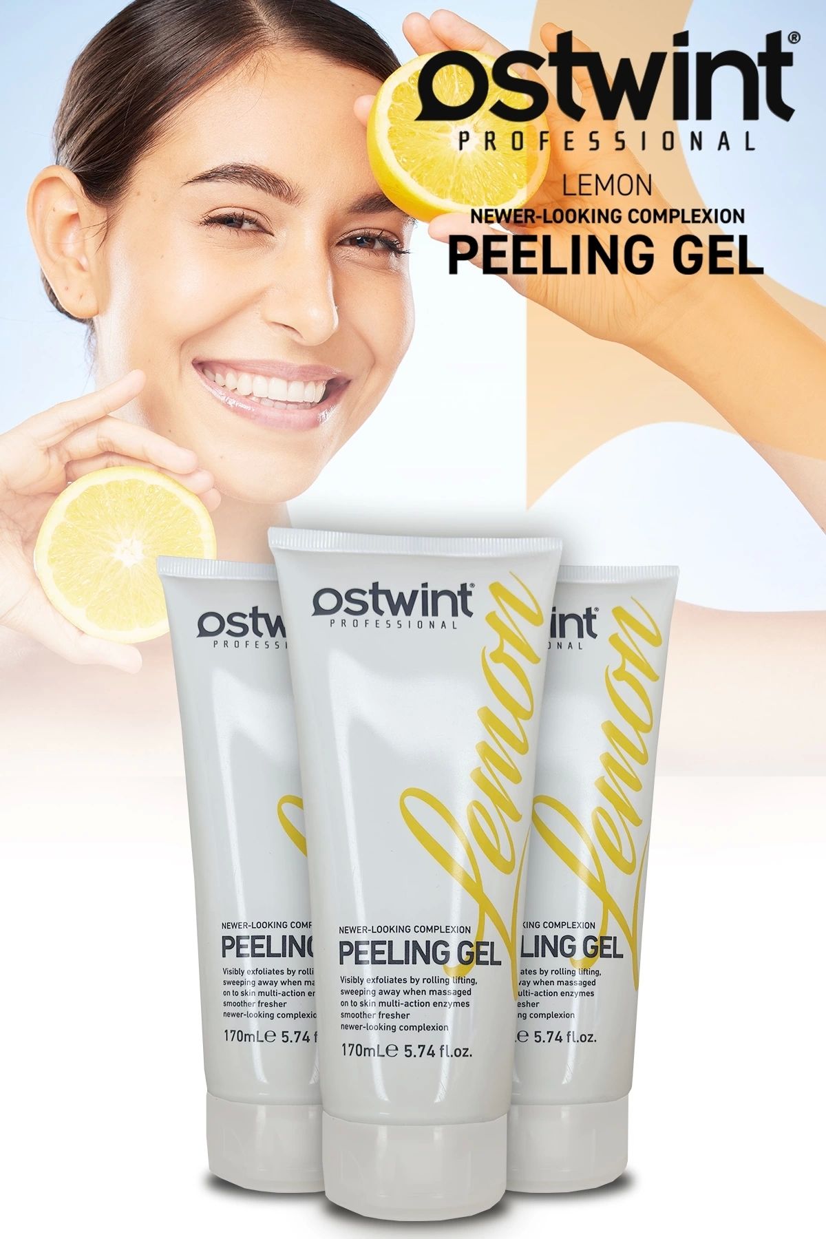 Ostwint-Lemon Color Professional Skin Care Peeling Gel - 170 Ml, Purifying, Revitalizing and Smoothing 4