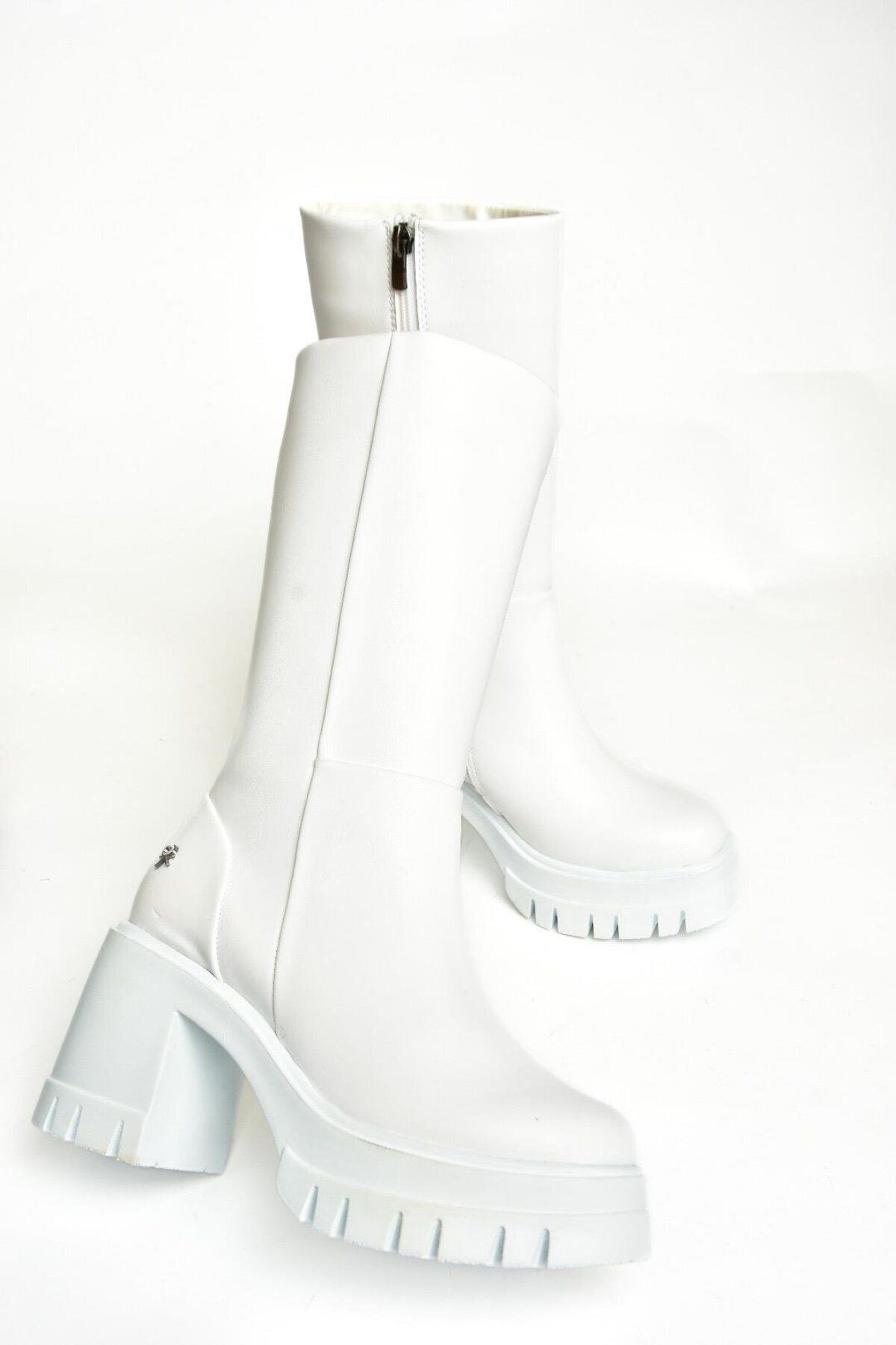 Fox Shoes-Weißer dicker Absatz - T 973790109   Damenstiefel 7