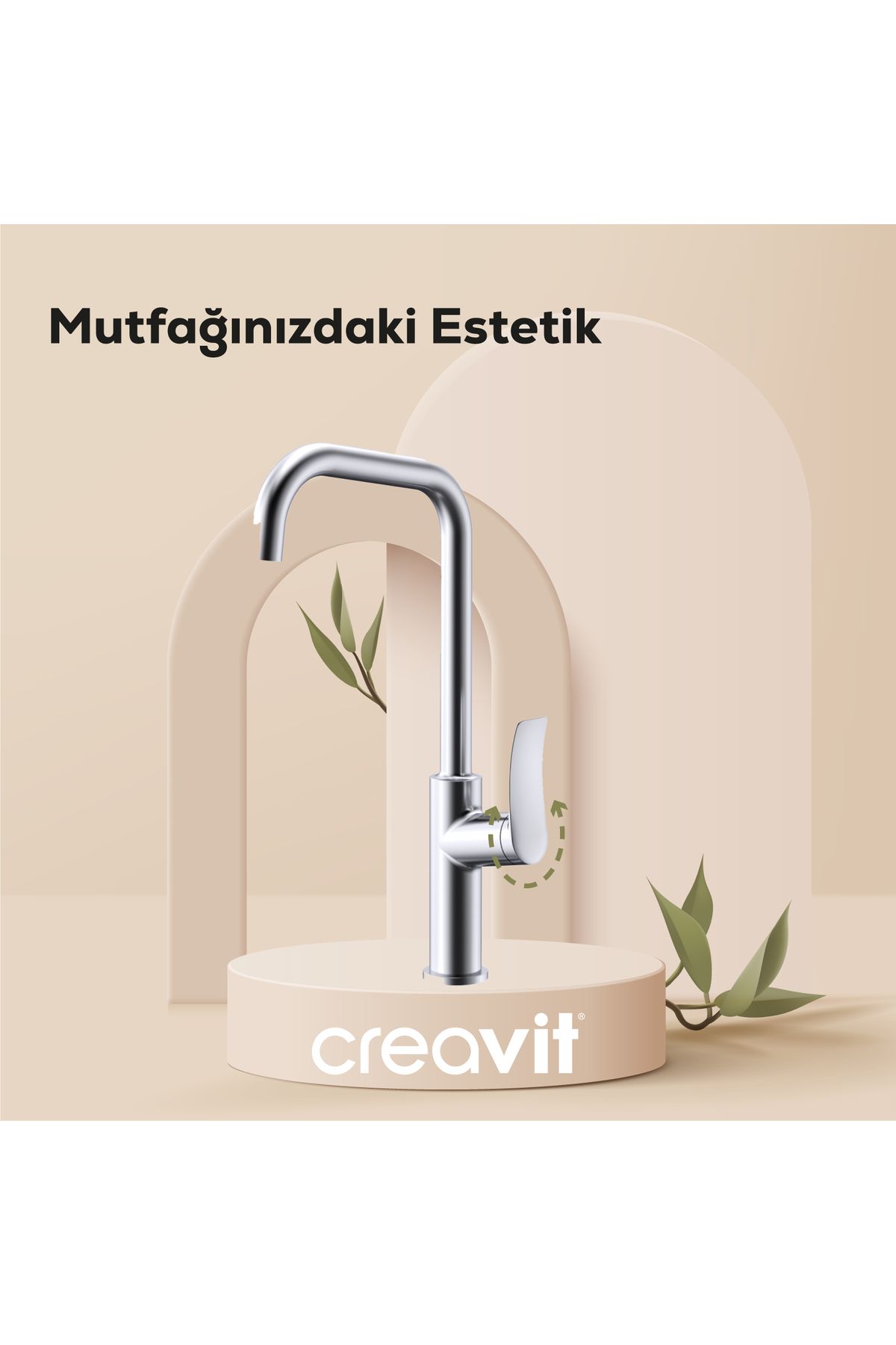 Creavit-تركيبات مطبخ شلال لوا من الكروم 2