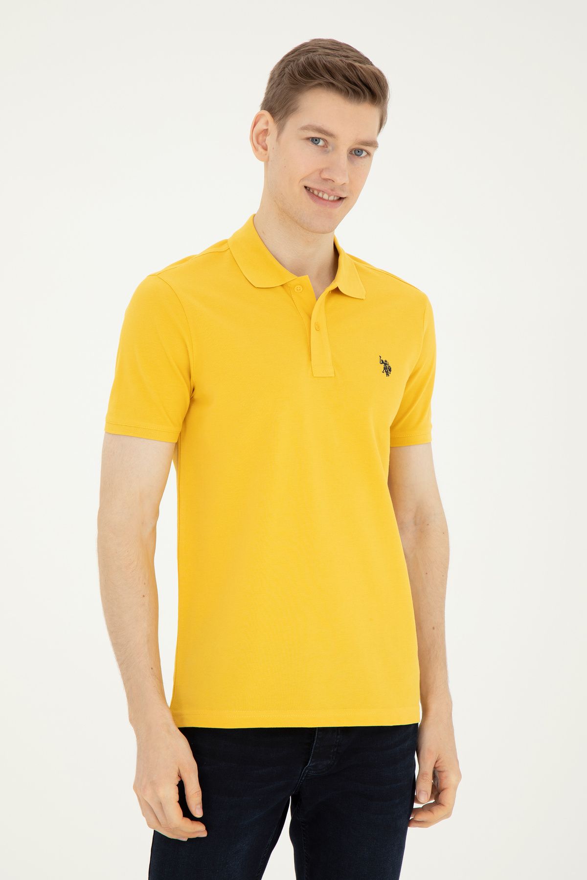 U.S. Polo Assn.-Pánske tričko Saffron Basic 50279573 -Vr043 3