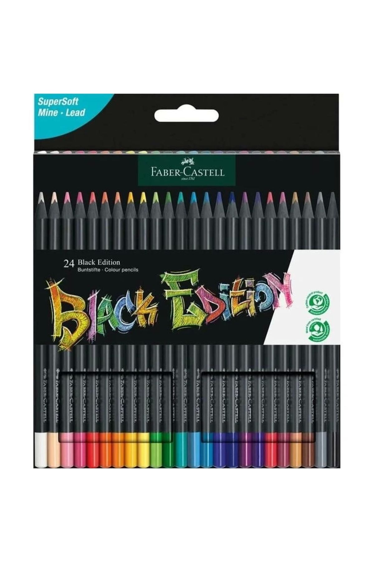 Faber Castell-قلم طلاء إصدار أسود من Fc 24 لونًا 1