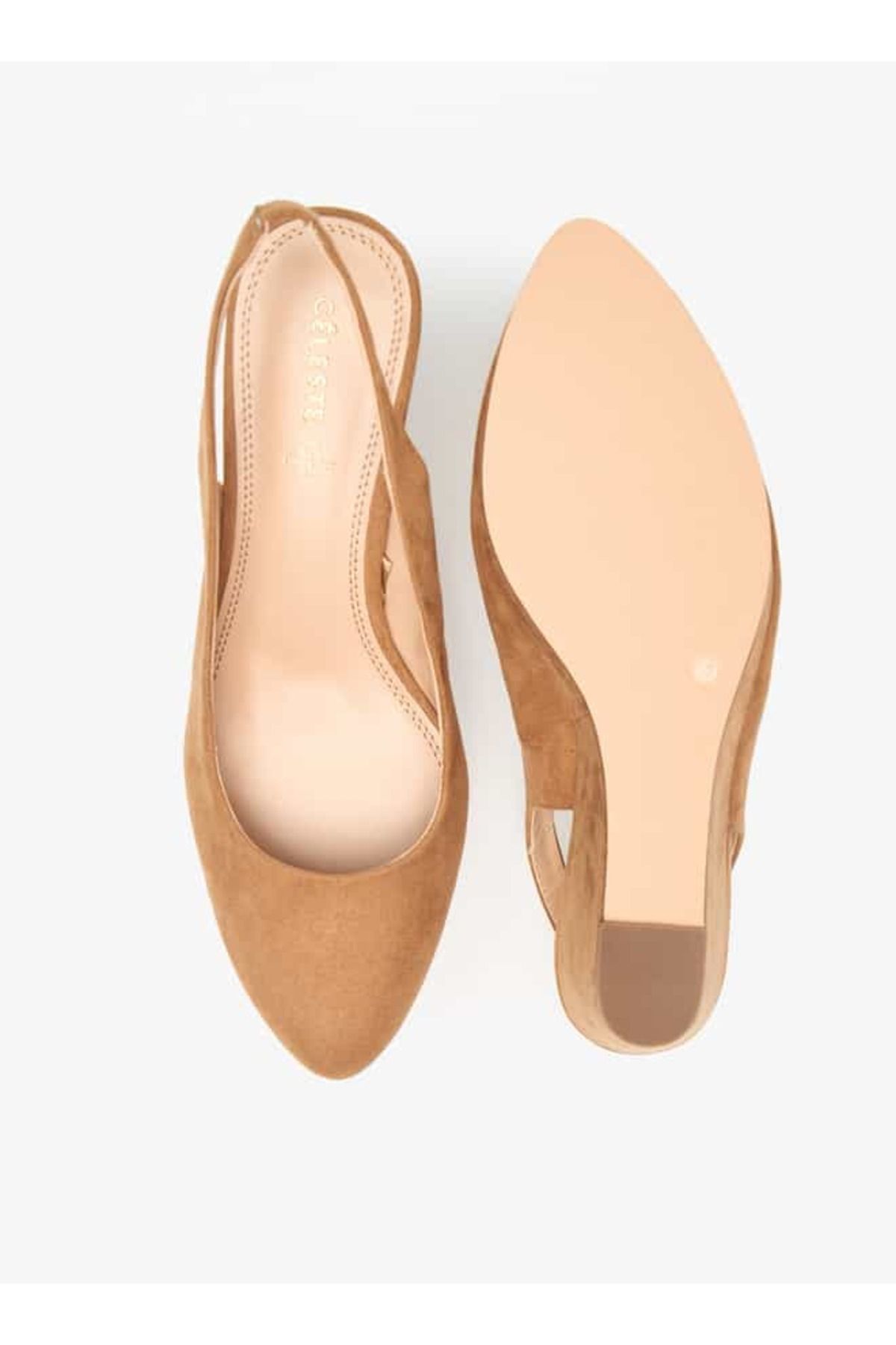 Celeste-Women's Solid Slip-On Pump Shoes with Wedge Heels 4