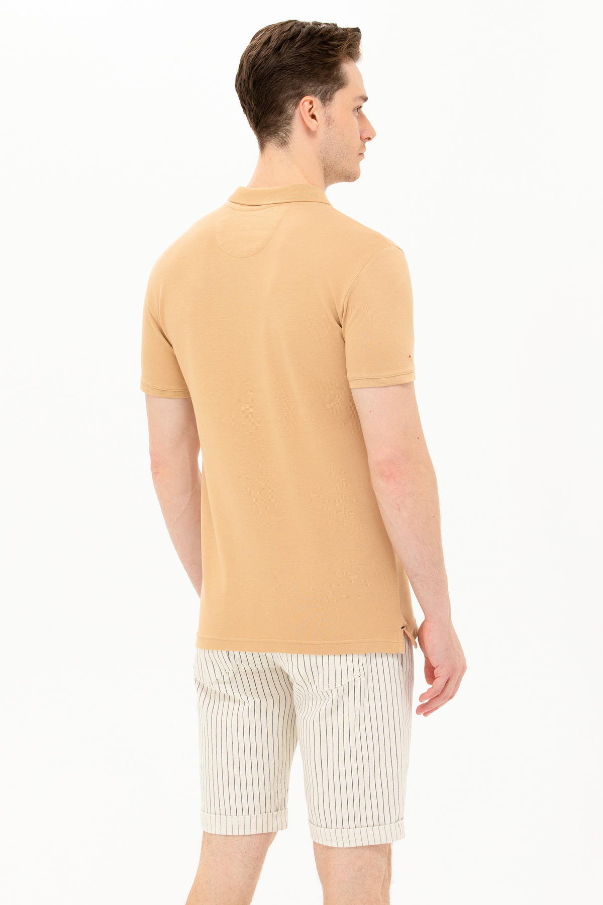 تیشرت پولو یقهدار مردانه شتری U.S. Polo Assn. مدل 50263238-VR015 — 5