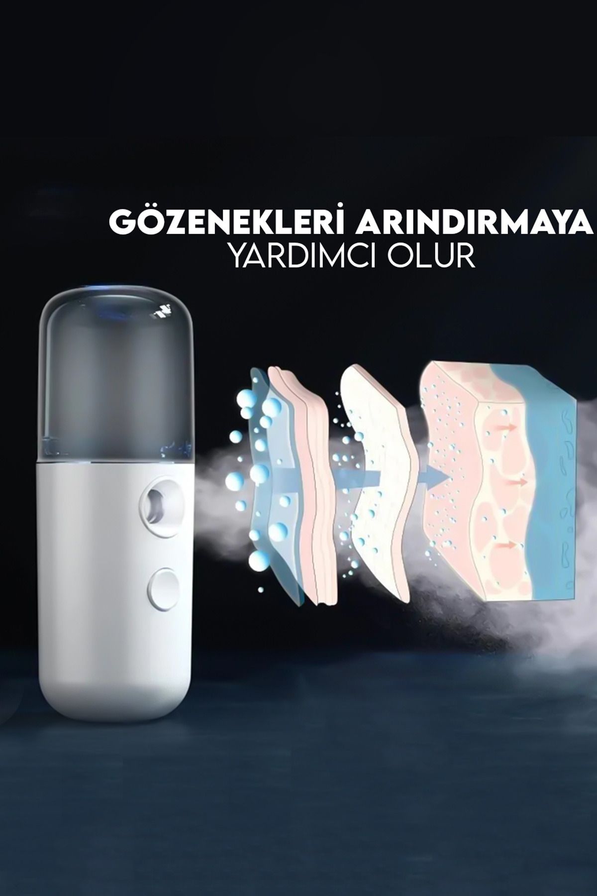 ALFAGİFT Yüz Nemlendirme Cihazı- Taşınabilir Mini Soğuk Buhar Yüz Nemlendirici Nano Sprey-3