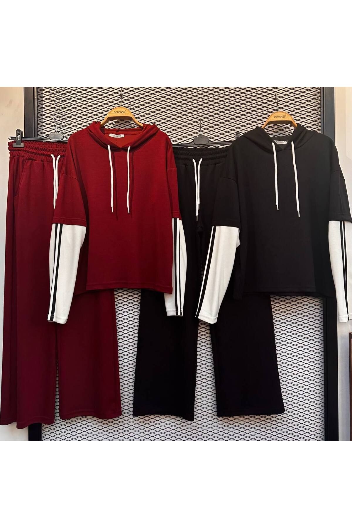 Borceelle-Red Comfortable Tracksuit Set - Bottom and Top Set 5
