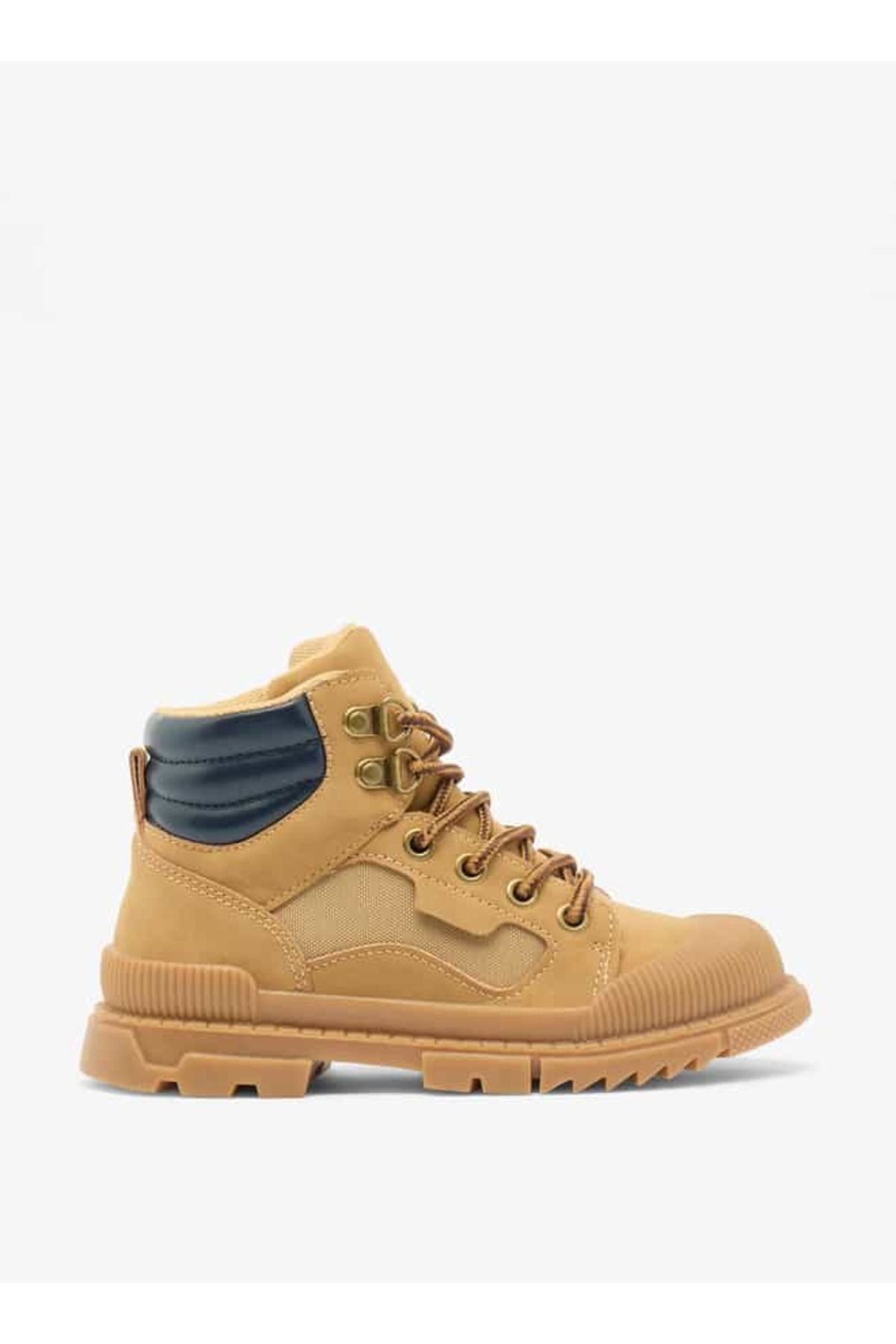 LBL by Shoexpress-Panelled High Cut Boots with Lace Detail and Zip Closure 3