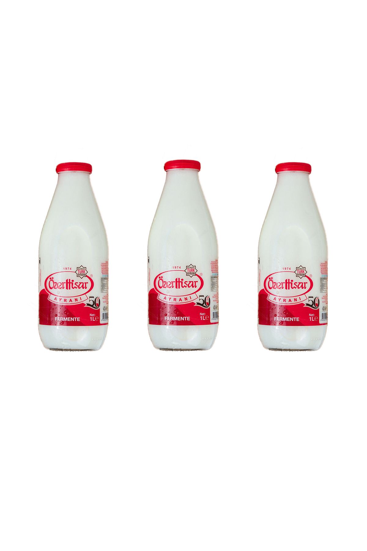 ÖzerHisar Cam Şişe Ayran / 1 Litre / 3 ' Lü