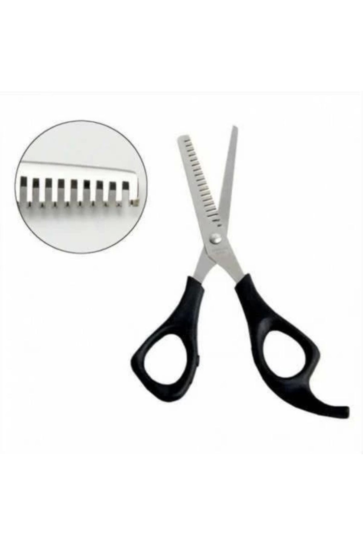 Light up Berber Kuaför Ara Makası 6 Cm Paslanmaz Çelik Plastik Saplı Makas