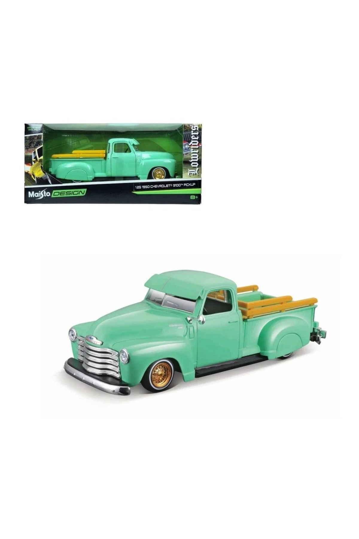 Basic Fun Çocuk MAY 32545 1950 Chevrolet 3100 Pick Up 1:25 -Necotoys