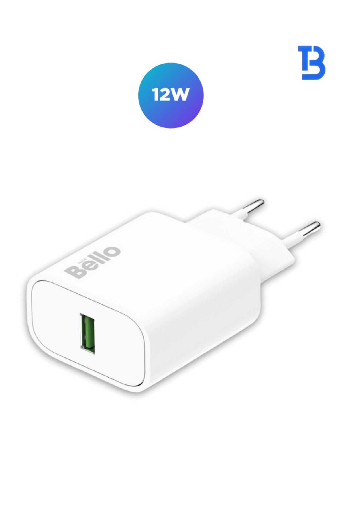 Bello 12W USB Şarj Cihazı BL-524 Modeli Güvenli ve Verimli Şarj Kompakt Tasarım