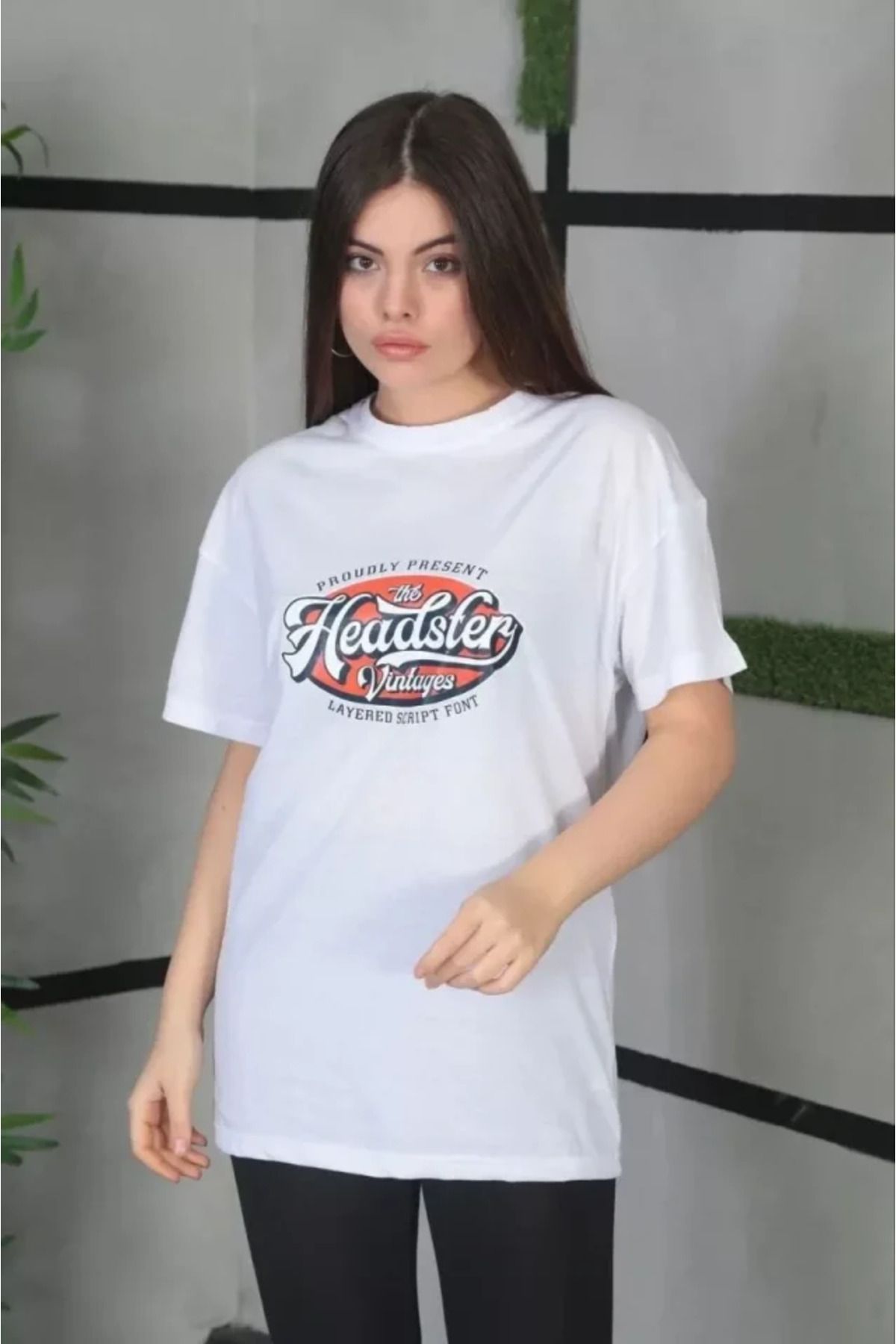 Albayrak Unisex Baskılı Oversize T-Shirt - Beyaz