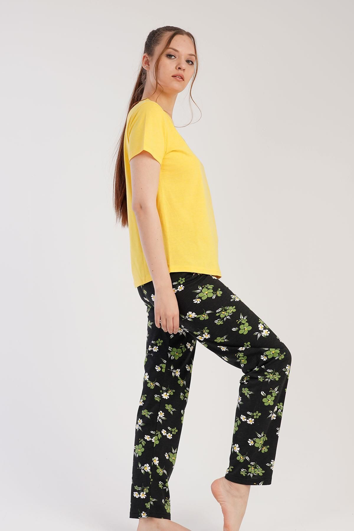 C&City-Short Sleeve Pajama Set Yellow-441002 3