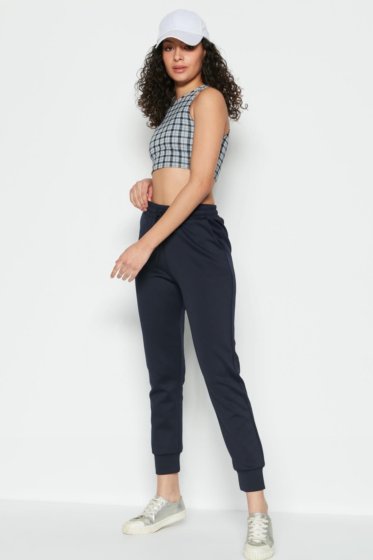 C&City-Pantaloni de sport cu picior cu manșetă 803 bleumarin 2