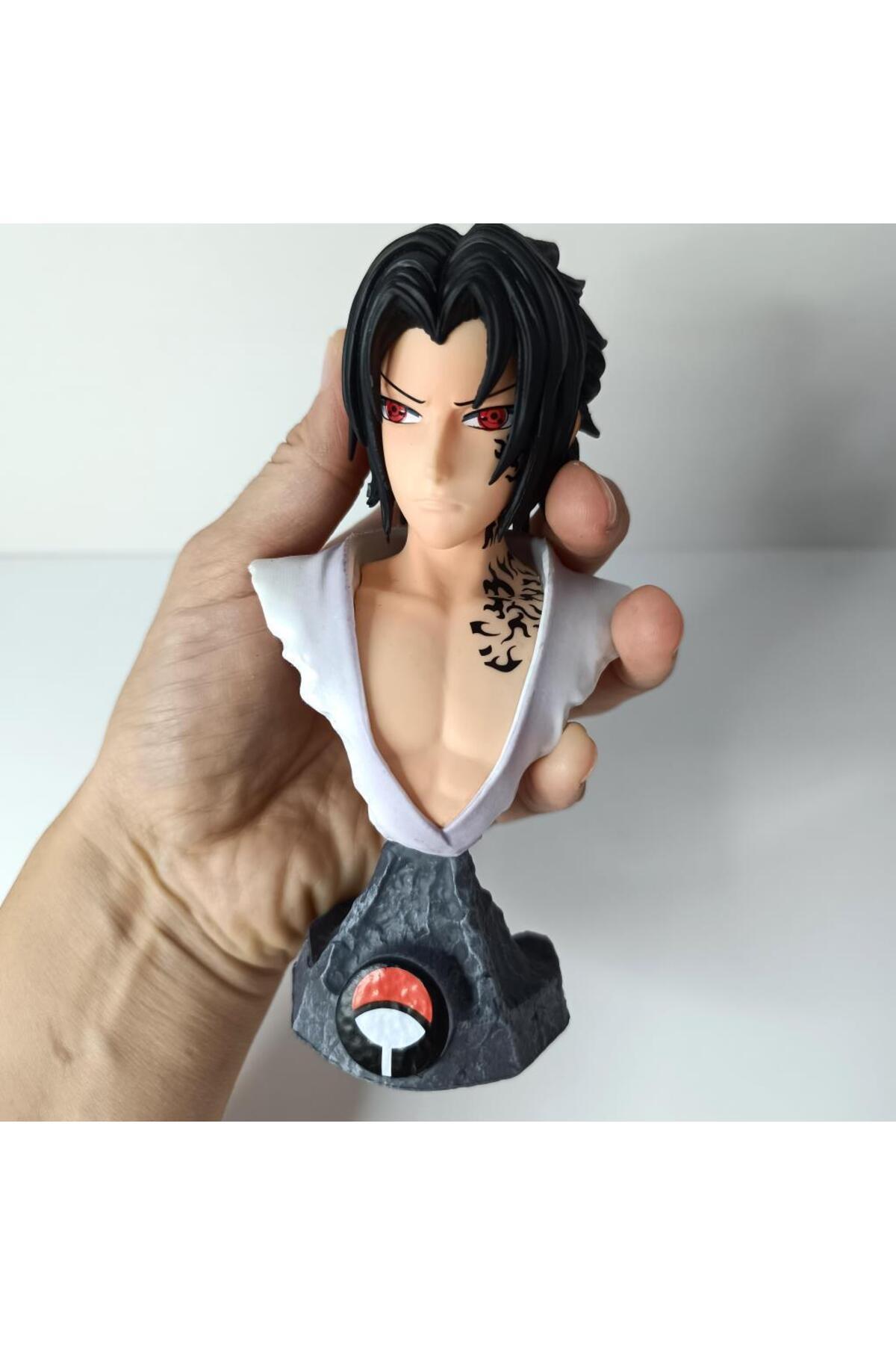 Hd Marketim-Anime Naruto Sasuke Uchiha Bust Action Figure Toy Figurine 14cm 3
