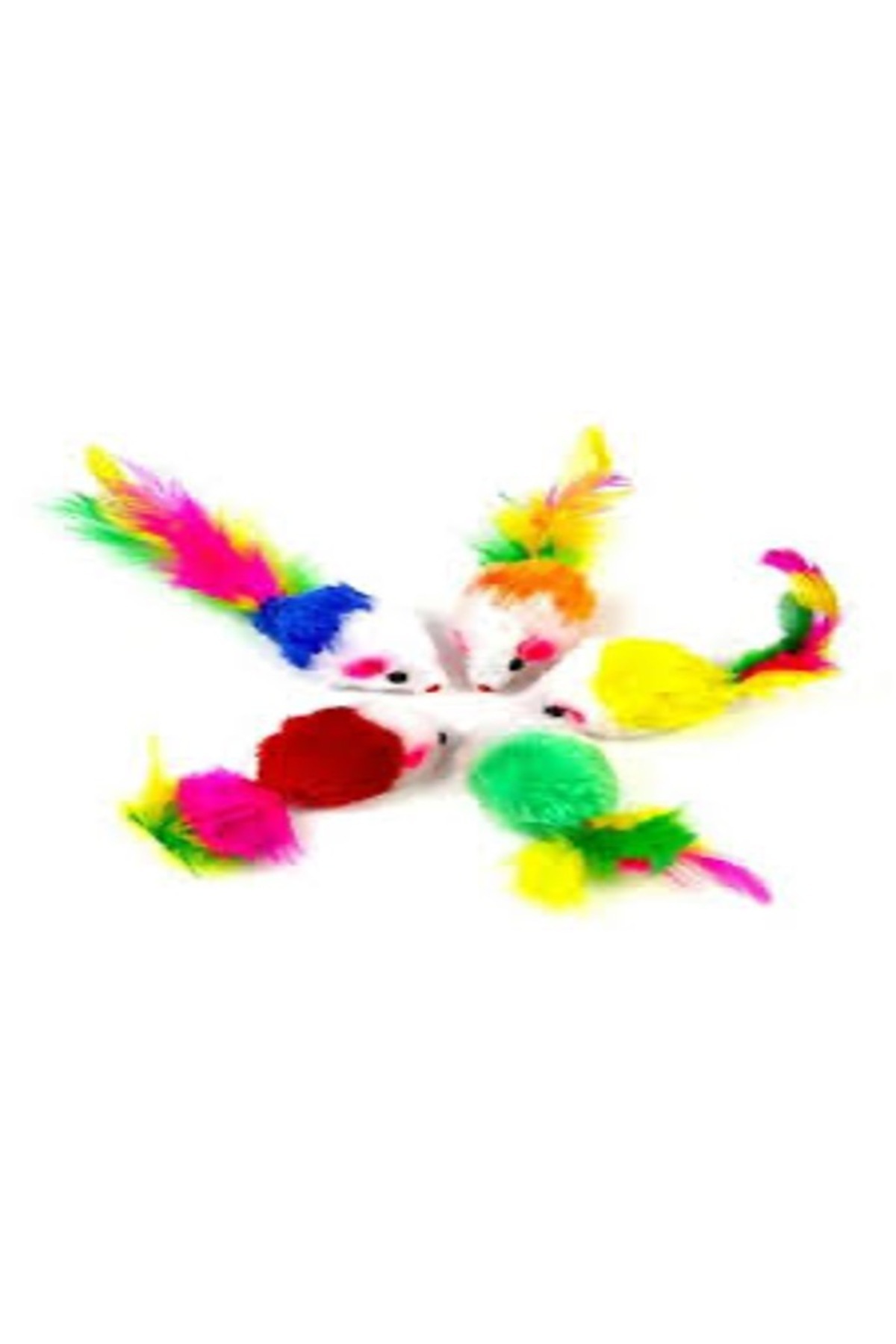 MadPet 10'lu Evcil Hayvan Mini Peluş Fare Oyuncağı