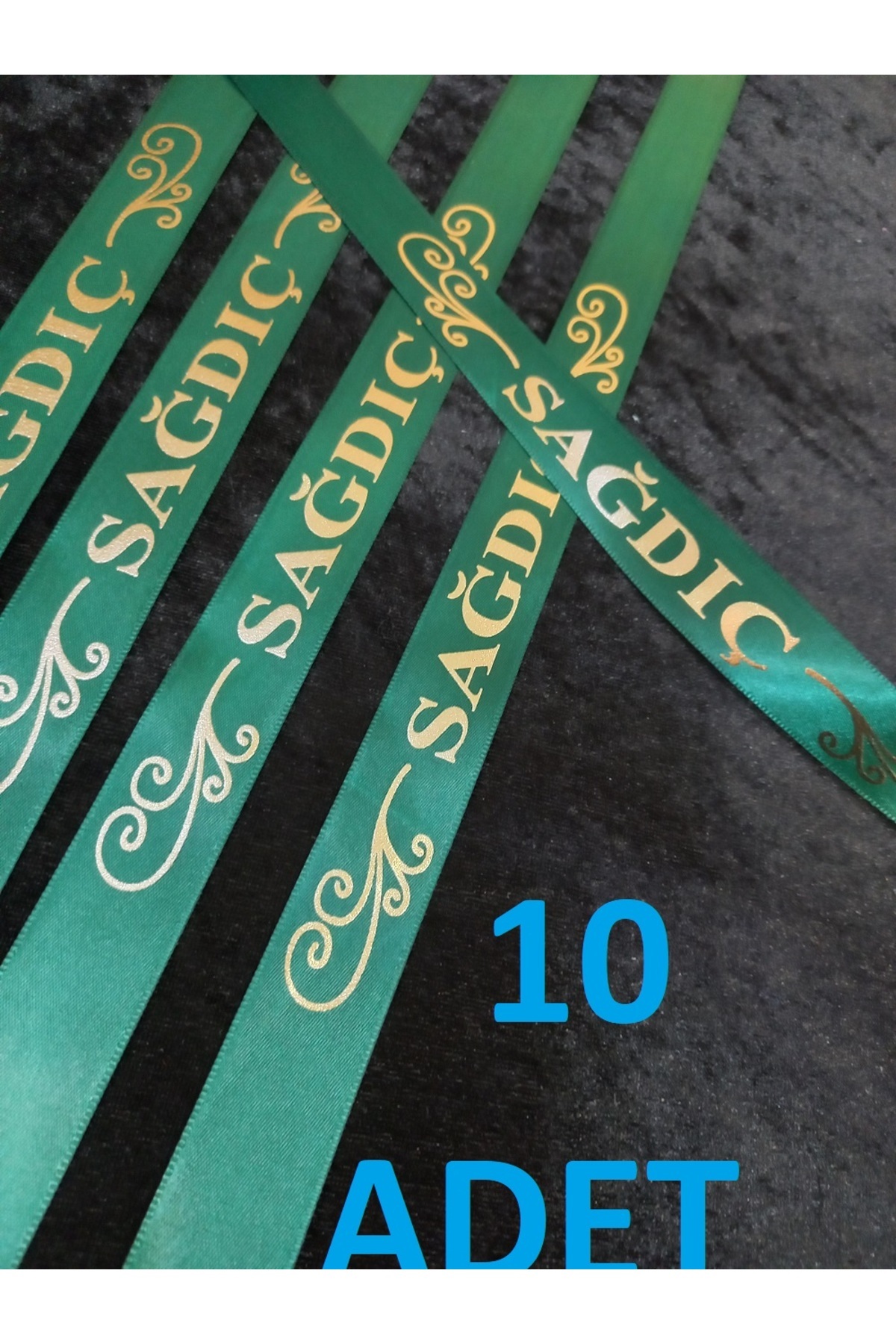 Green Groomsman Arm Ribbon Ribbon ,Henna Night Wedding, 10 Pieces ,,width 2.5 Cm Length 50 Cm