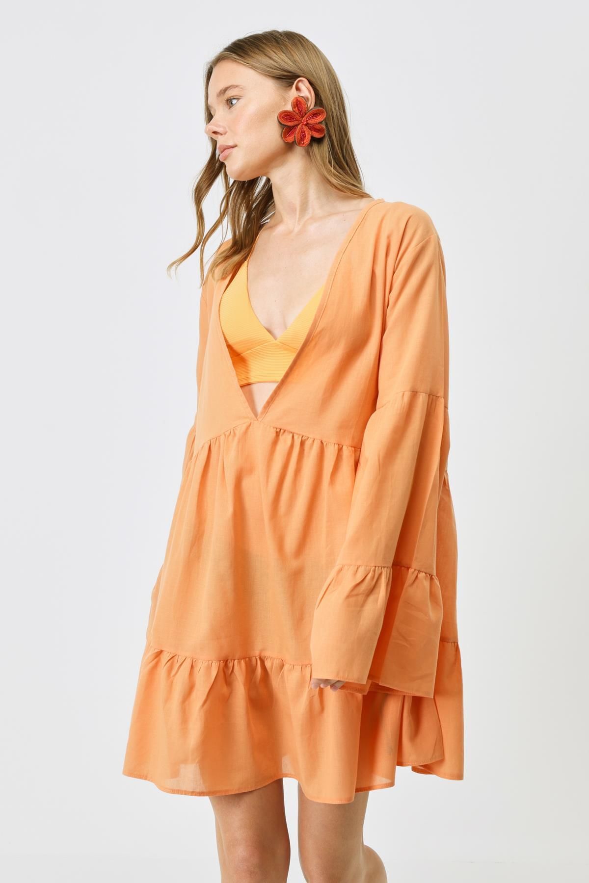 C&City-22329 Model Melon Pareo Beach Dress 3