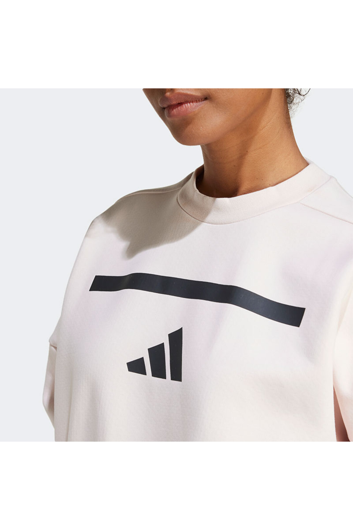 adidas W Z.N.E. SWT Kadın Bej Sweatshirt JF4783 görsel 3