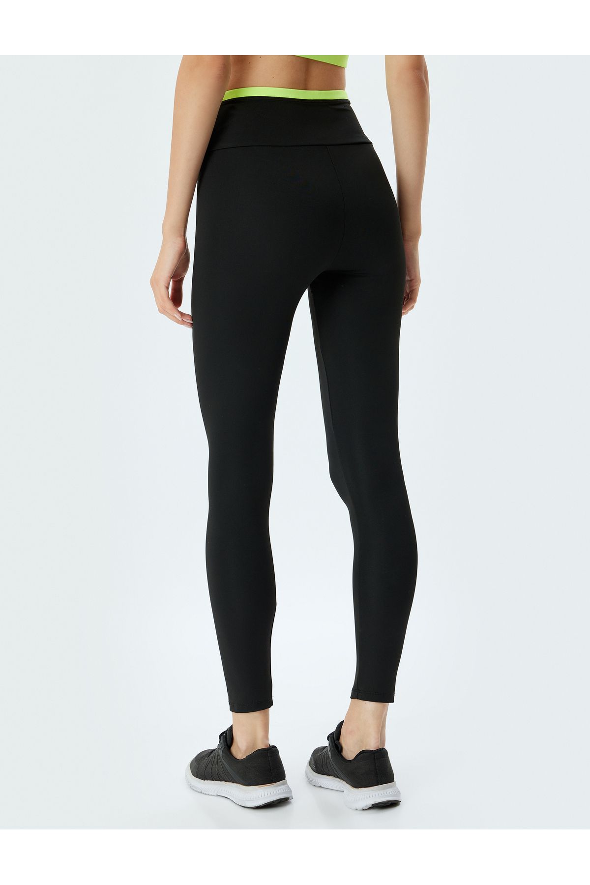 Koton-High Waist Skinny Fit Sports Leggings - Double Waist Detailed Interlock 4