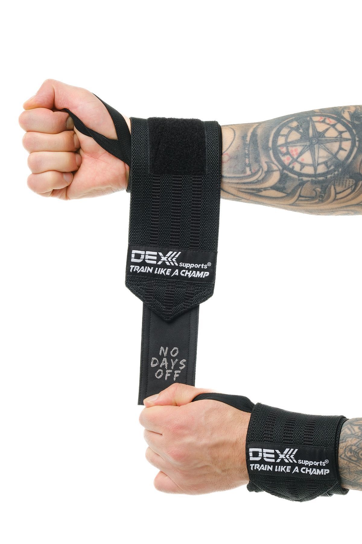 St Morritz Siyah Fitness Ağırlık Bilekliği ,Bilek Koruyucu, Wrist Wraps, Spor Bileklik , Legend Series 2'li Pa