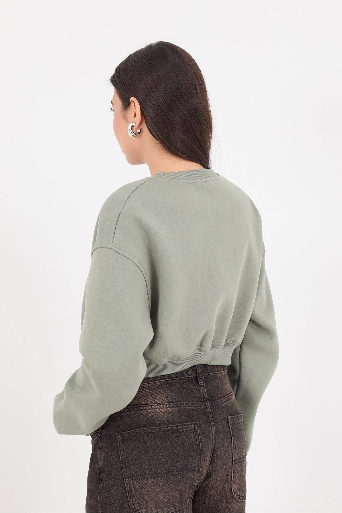 Addax-Mikina Crew Neck Raised Crop S11078-L11 5