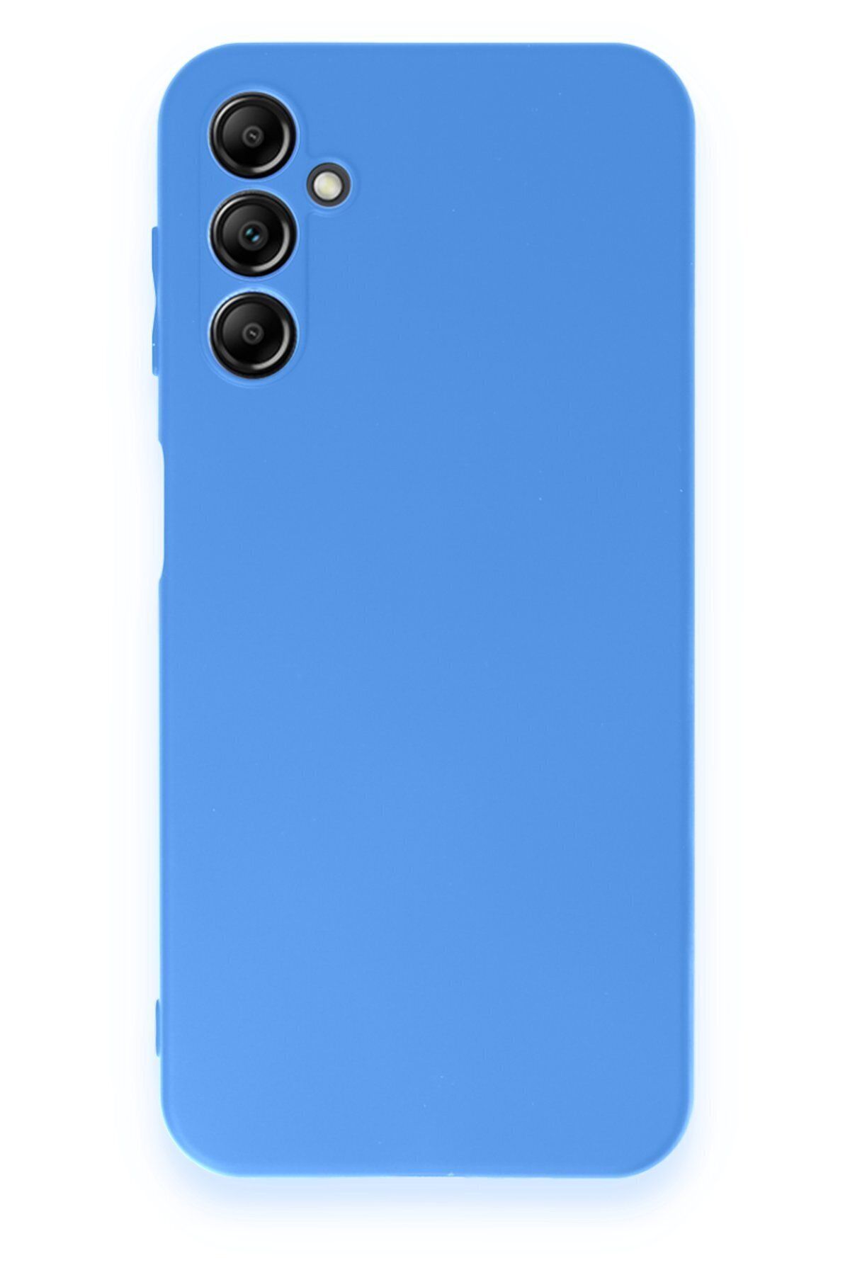 cepmoda Samsung Galaxy A24 4G Uyumlu İnce Esnek Soft Rubber Telefon Kılıfı - MAVİ
