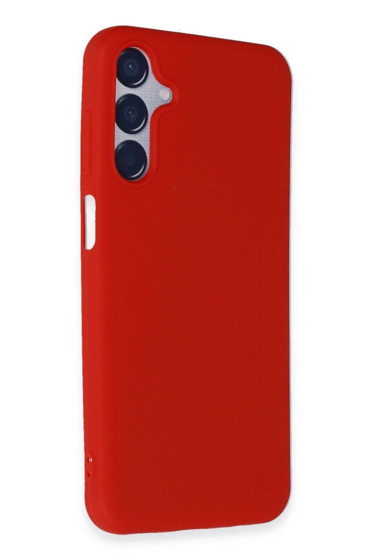 cepmoda Samsung Galaxy M15 Uyumlu İnce Esnek Soft Rubber Telefon Kılıfı - KIRMIZI