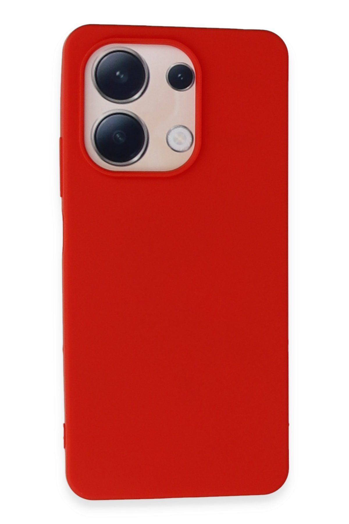 cepmoda Xiaomi REDMİ NOTE 13 (4G) Uyumlu İnce Esnek Soft Rubber Telefon Kılıfı - KIRMIZI