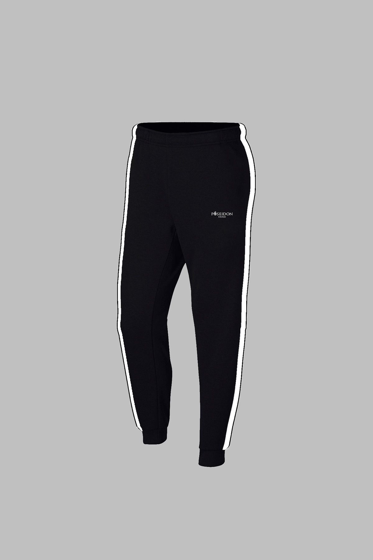 POSEIDON STORM-Seria albă pentru bărbați - mărime mare, pieptănat supra, set de trening simplu simplu 4XL-10XL 3