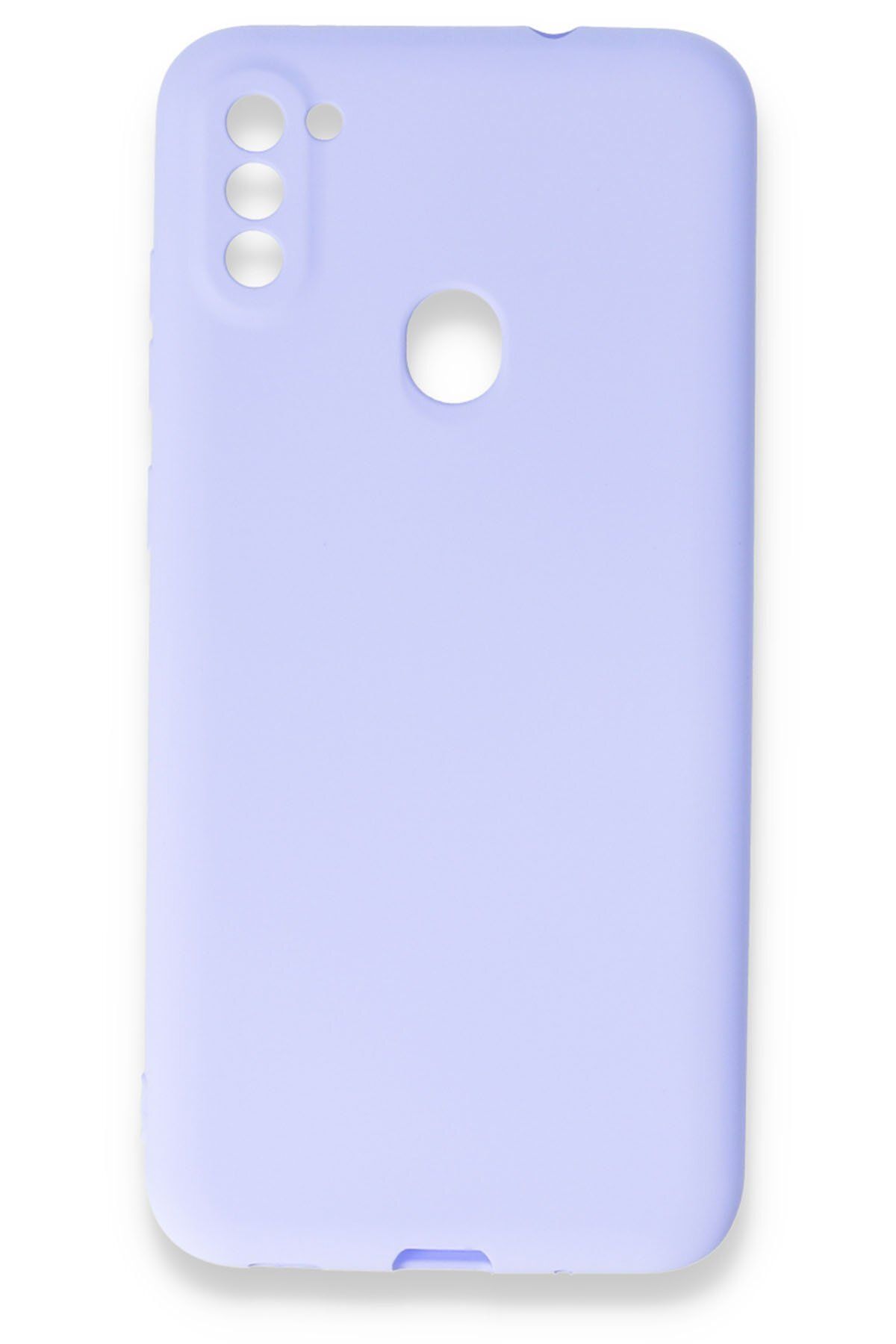 cepmoda Samsung Galaxy M11 / A11 Uyumlu İnce Esnek Soft Rubber Telefon Kılıfı - LİLA