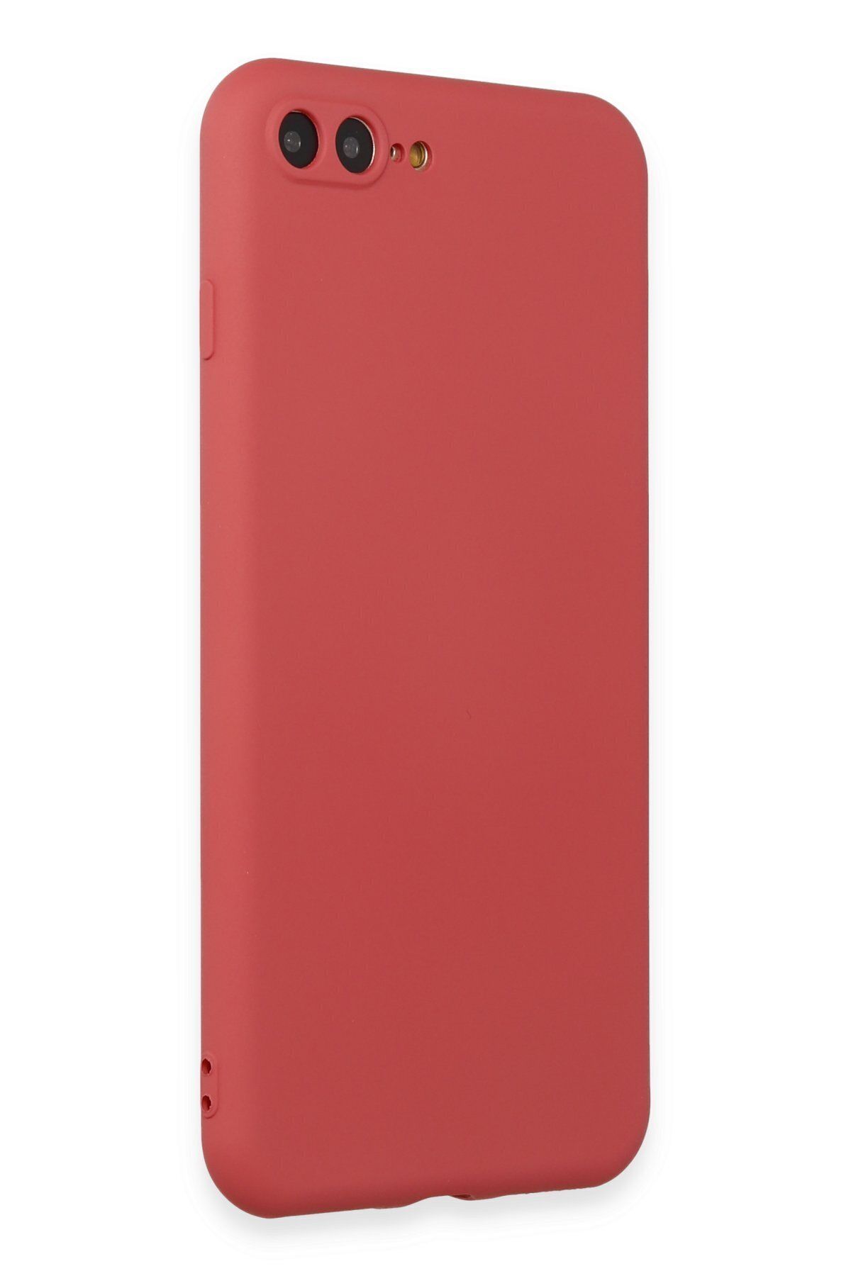 cepmoda iPhone 7 Plus Uyumlu İnce Esnek Soft Rubber Telefon Kılıfı - KİREMİT