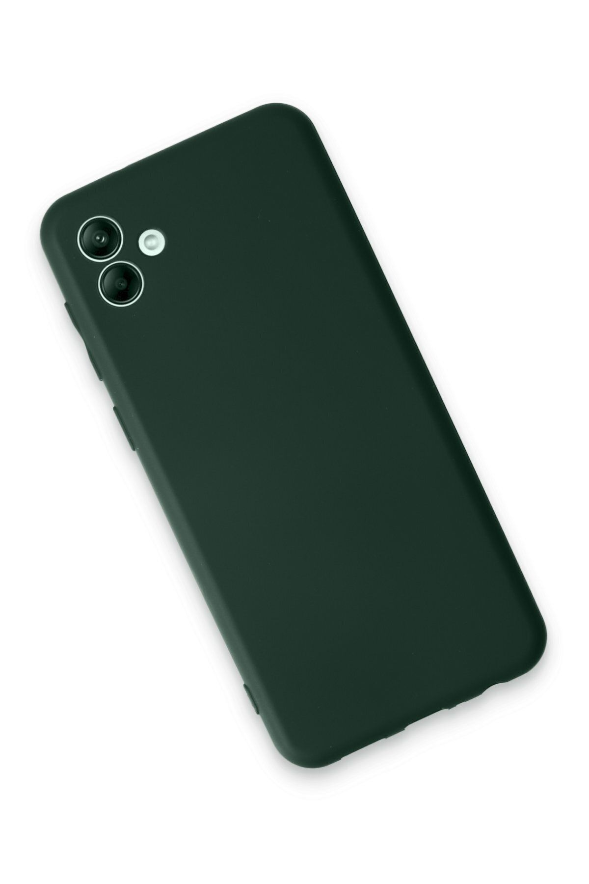 cepmoda Samsung Galaxy A04E Uyumlu İnce Esnek Soft Rubber Telefon Kılıfı - KOYU YEŞİL
