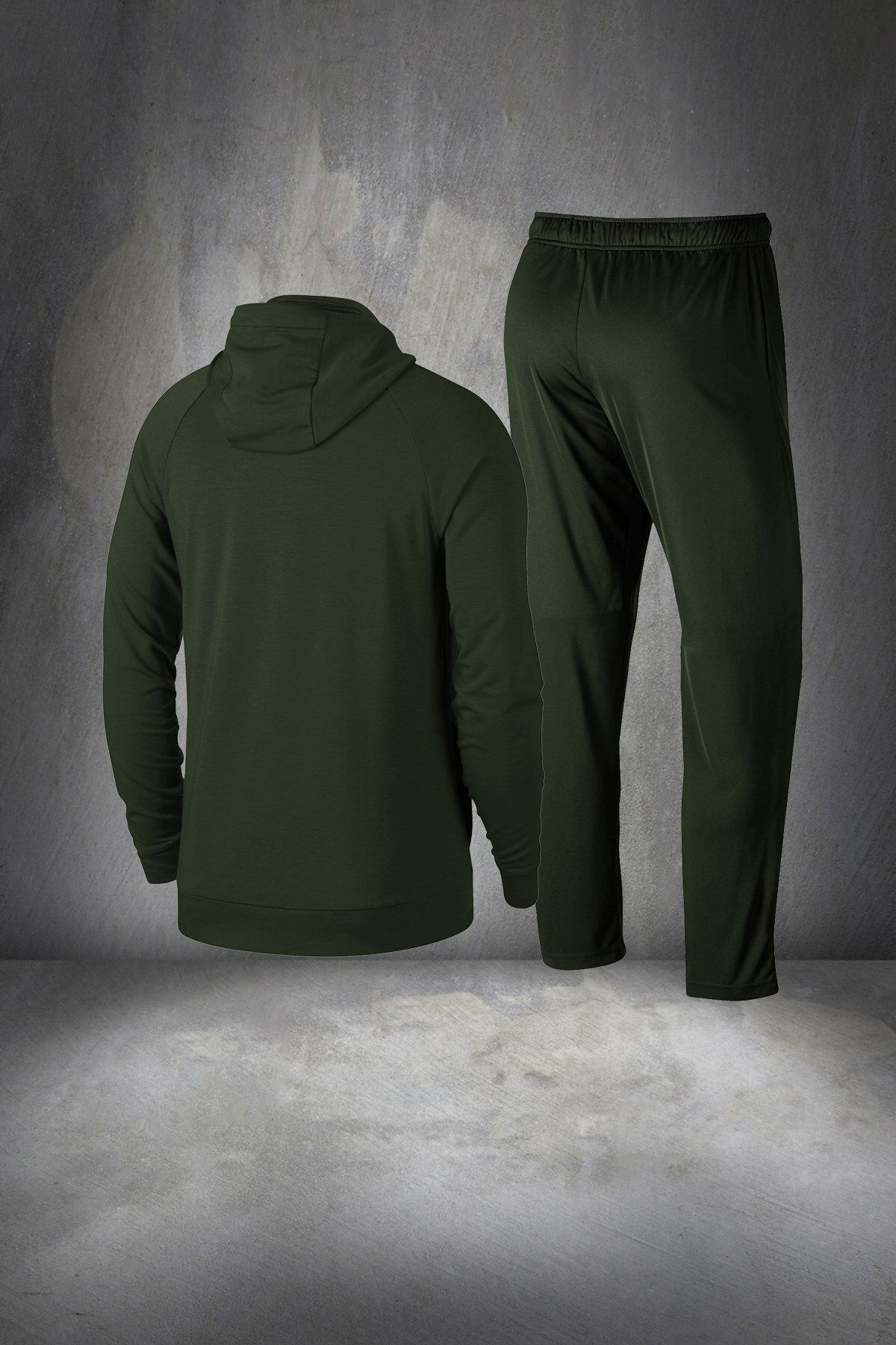 POSEIDONSTORM-Men's Khaki Sports Set - Plus Size, 4xl-10xl, Special Supra Combed Cotton, Two Piece Running Set 4