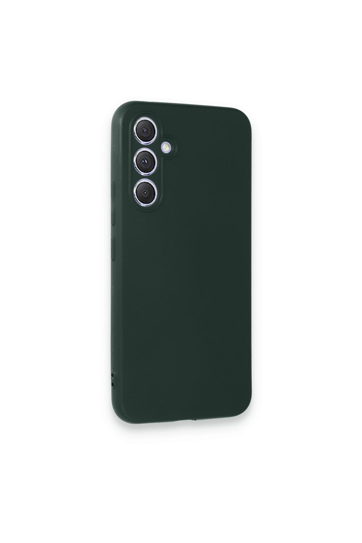 cepmoda Samsung Galaxy A34 5G Uyumlu İnce Esnek Soft Rubber Telefon Kılıfı - KOYU YEŞİL