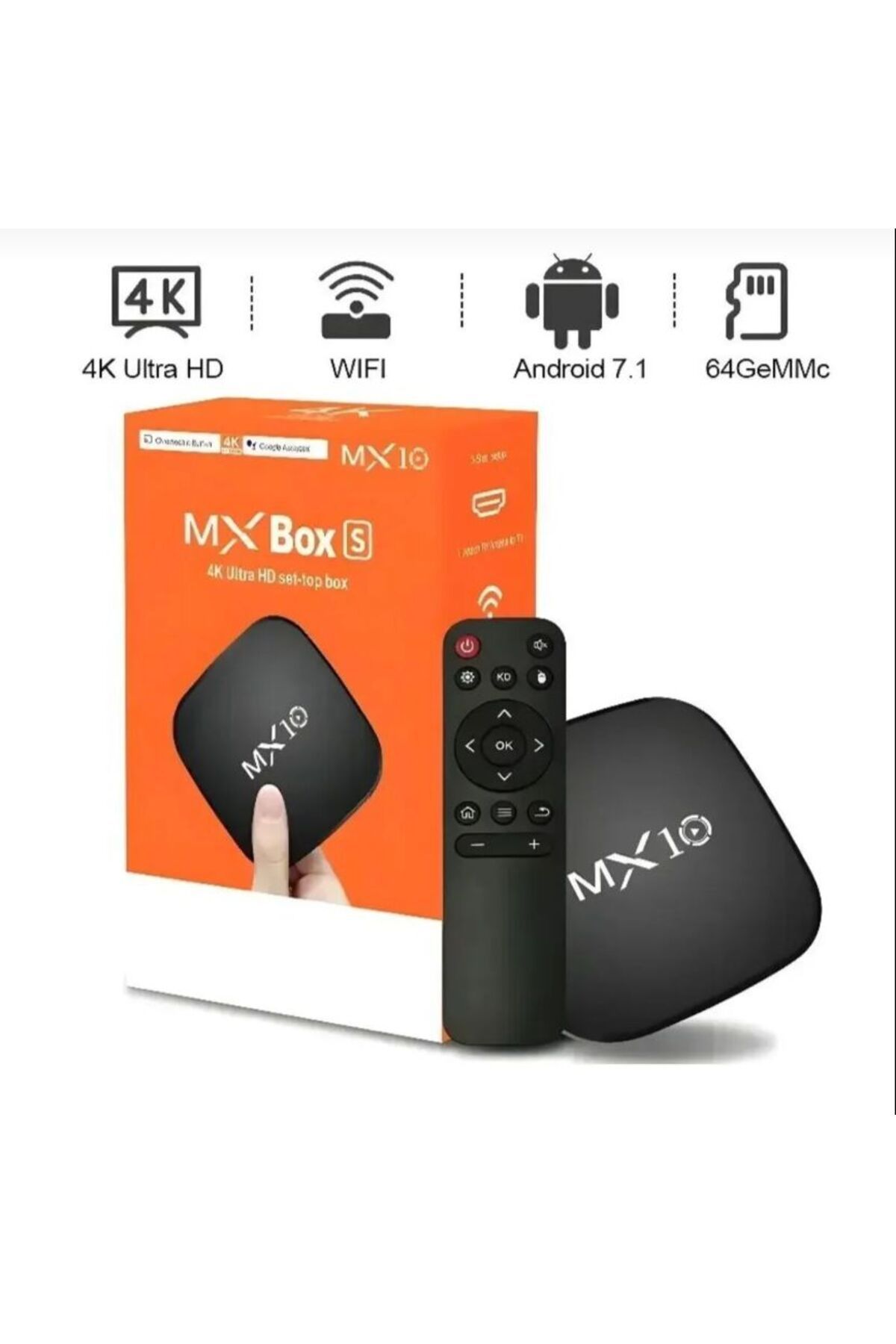 AYSMARTSTORE Mx10 Android 13 Tv Box 4gb Hafıza 1gb Ram 4k Ultra Hd Wifi Tv Box Kutu