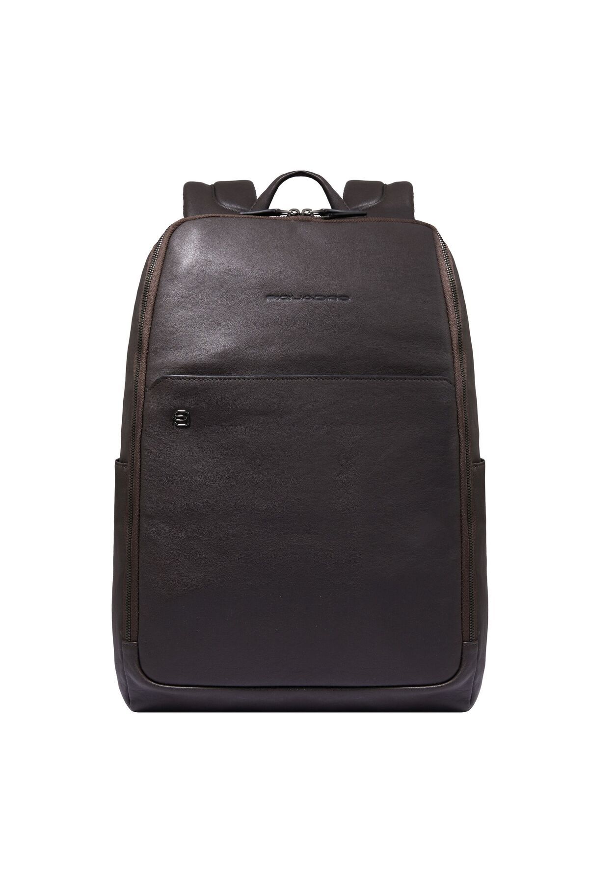 PIQUADRO-Black Square Daypack Leather 38 cm Laptop compartment 1