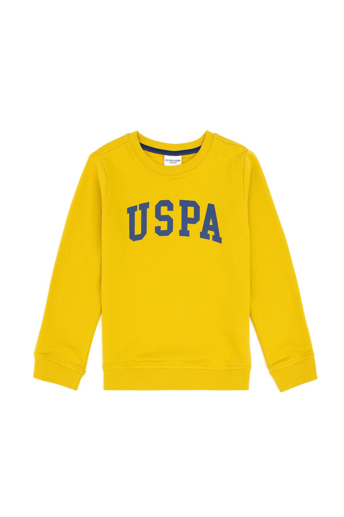 U.S. Polo Assn.-Boy's Yellow Basic Crew Neck Sweatshirt 50293474 -Vr094 1