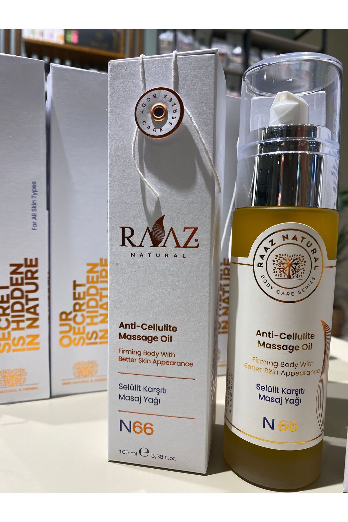 RAAZ Selülit Karşıtı Masaj Yağı %100 Doğal Sıkılaştırıcı 100 ml ANTI-CELLULITE MASSAGE OIL