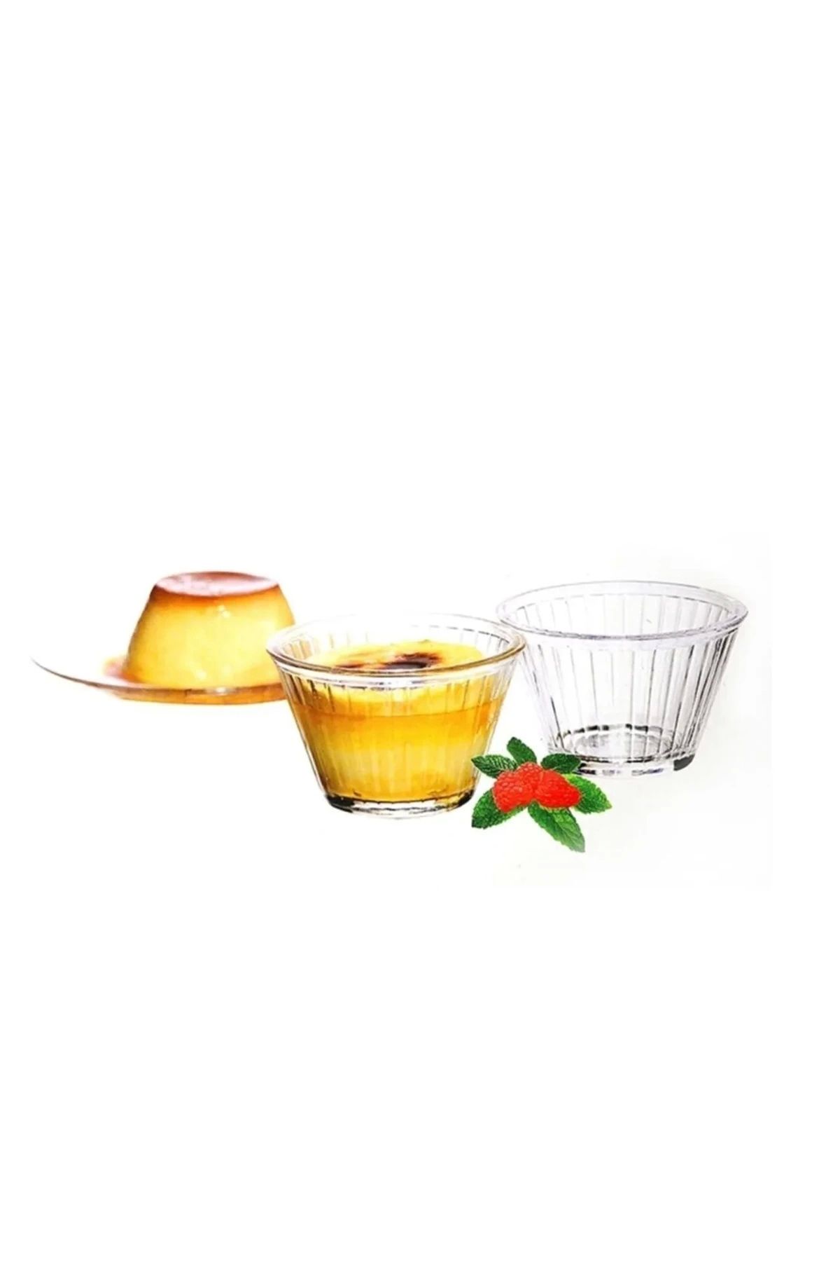 Paşabahçe-53298 Model Cream Caramel Colored 6-Piece Bowl Container Set 3