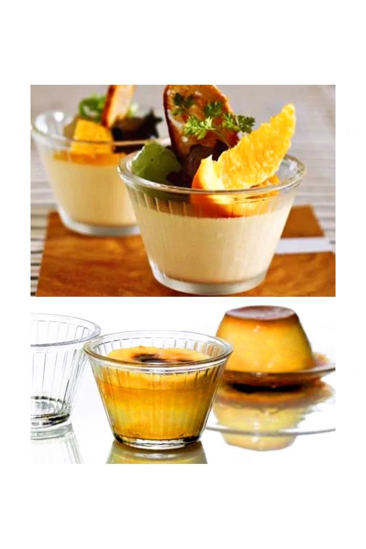 Paşabahçe-53298 Model Cream Caramel Colored 6-Piece Bowl Container Set 2