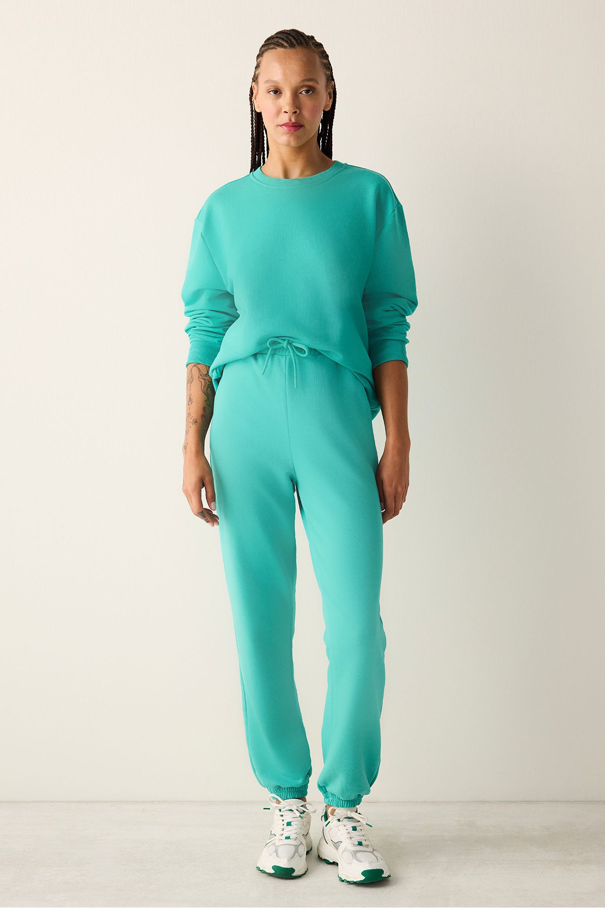 Penti-High Waist Green Basic Sweatpants 3