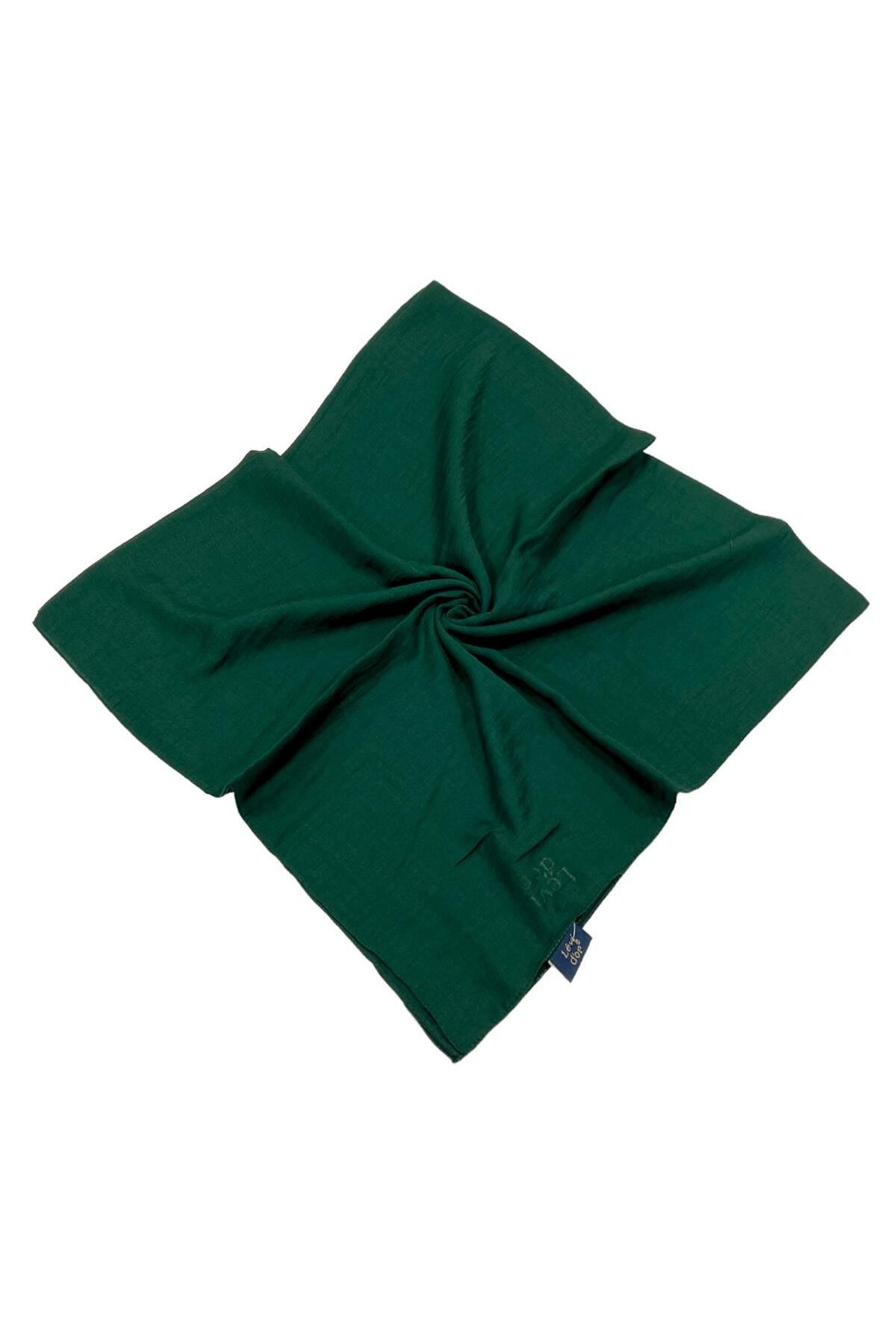 Levidor-Luxury Cotton Jazz Scarf - Emerald 1