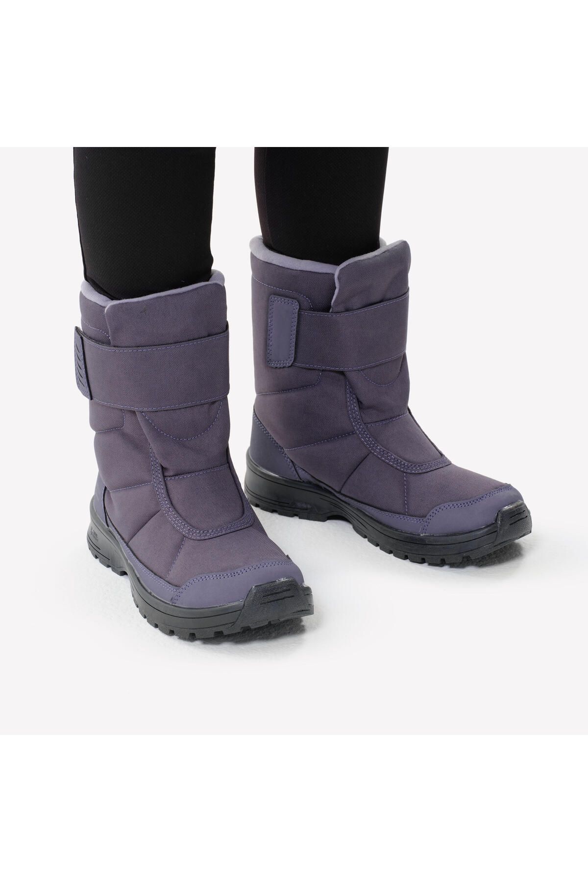 Decathlon-Children's Waterproof Outdoor Snow Boots - Gray / Purple - Sh100 6