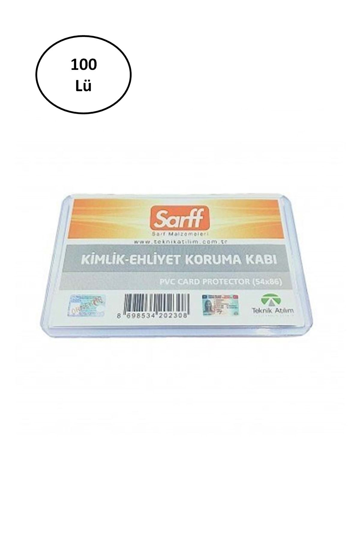 SARFF A-031H Pvc Lüx Şeffaf Ehliyet Kabı 100'lü