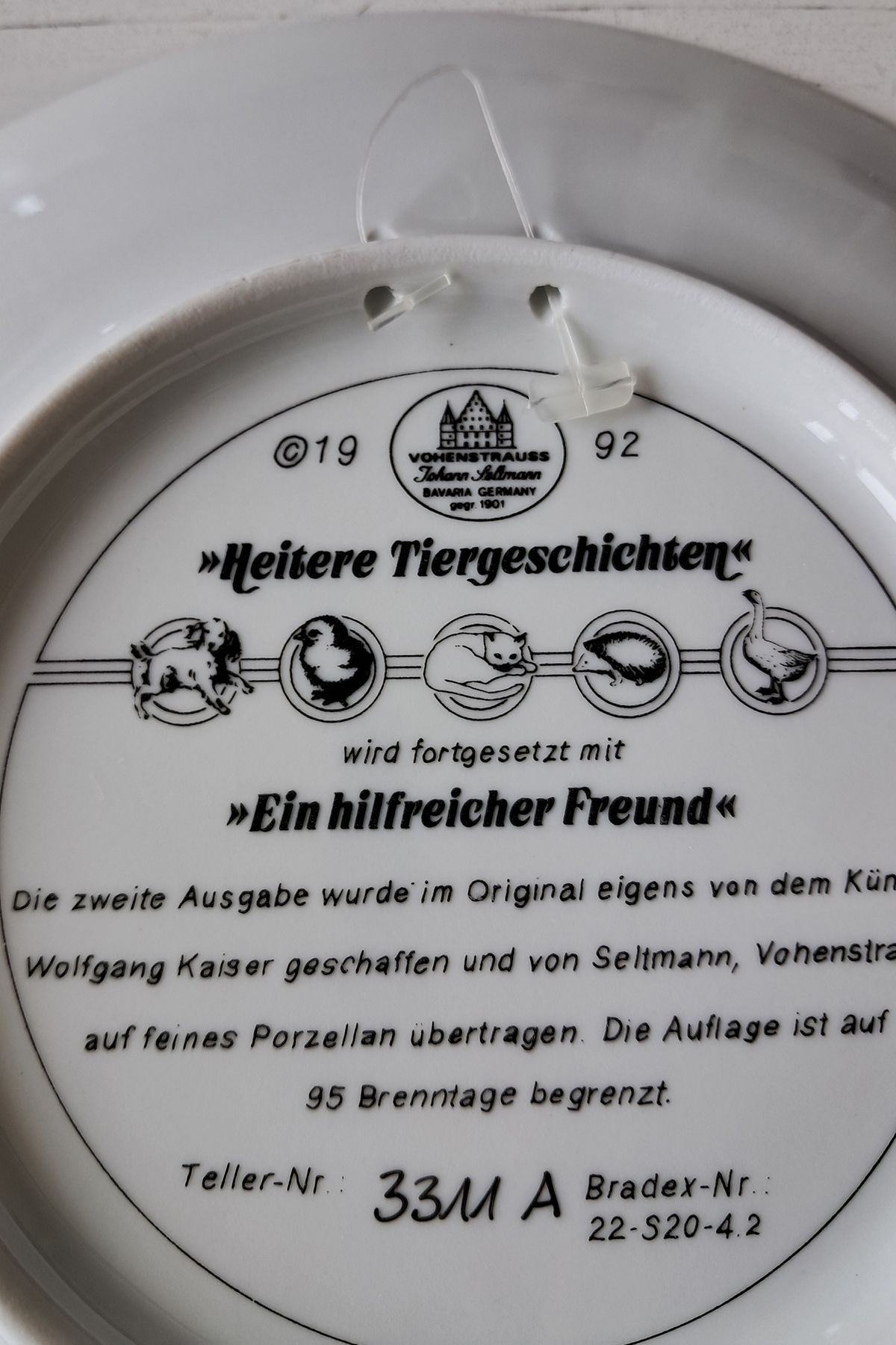 SELTMANN-Helpful Friends, Wolfgang Kaiser Design Decorative Plate 4