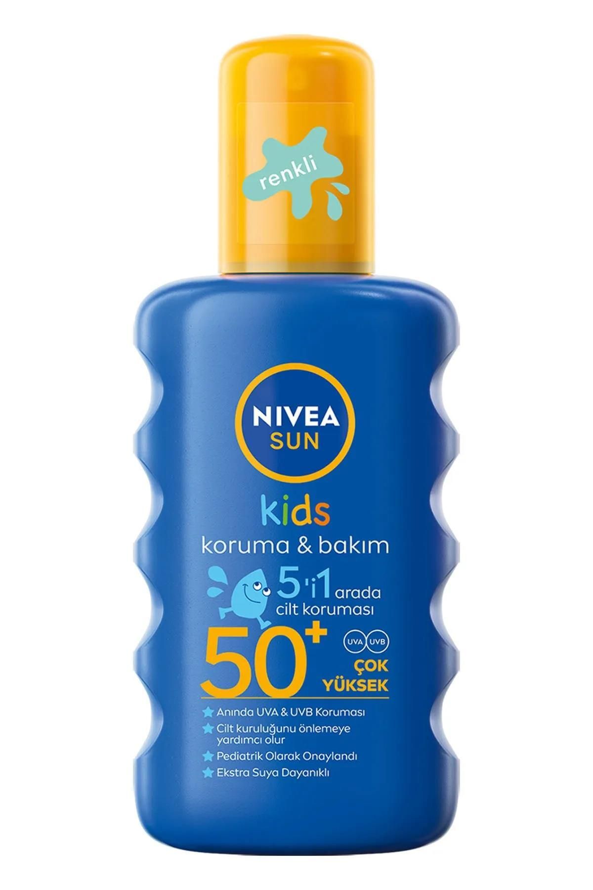 NIVEA Sun Kids Koruma & Bakım 5 In 1 Arada Renkli Spf 50 Sprey 200 ml